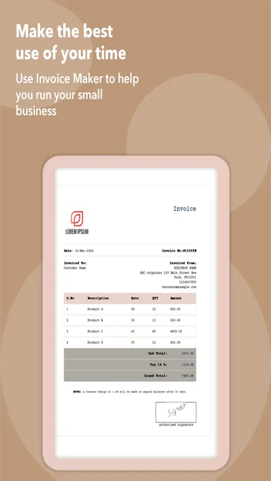 صور Invoice And Estimate Maker