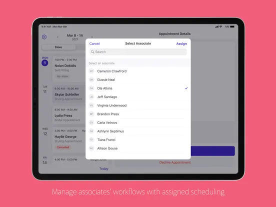 Tulip Appointments iPad 应用截图