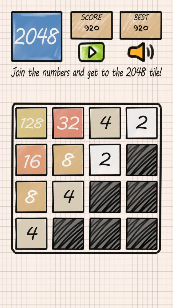 ภาพหน้าจอของ 2048 - Number puzzle Doodle Style