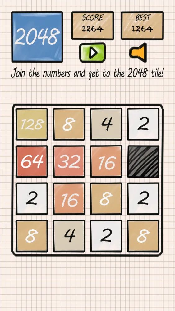 ภาพหน้าจอของ 2048 - Number puzzle Doodle Style