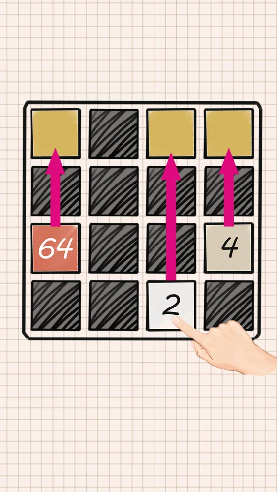 ภาพหน้าจอของ 2048 - Number puzzle Doodle Style