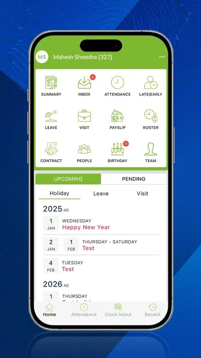 eAttendance.com 스크린샷