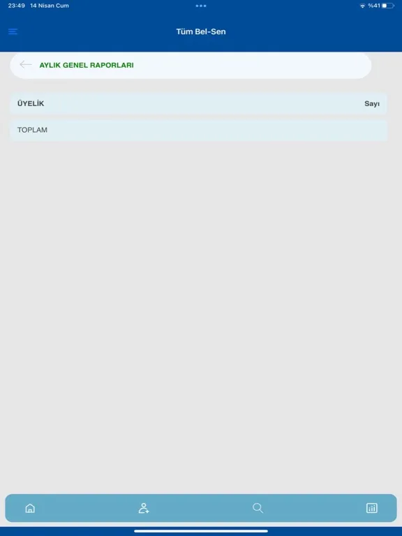 Tüm Bel Sen Üye Takip iPad  स्क्रीनशॉट