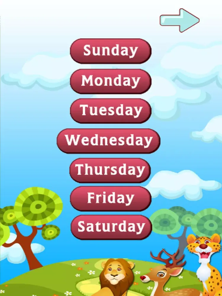 Learn English Vocabulary - Days : Education games iPad  スクリーンショット