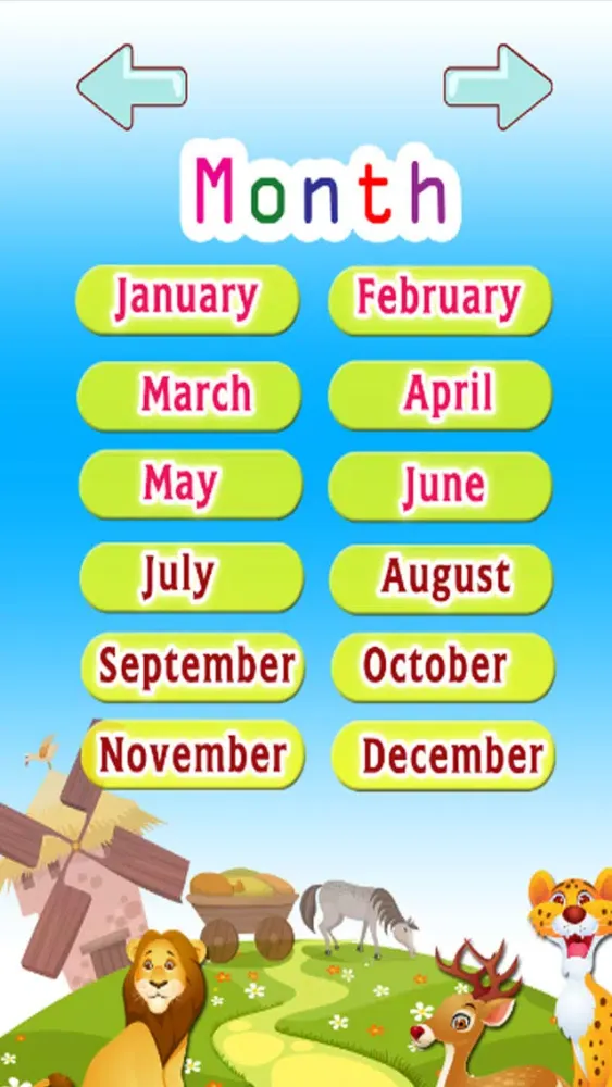 Learn English Vocabulary - Days : Education games スクリーンショット