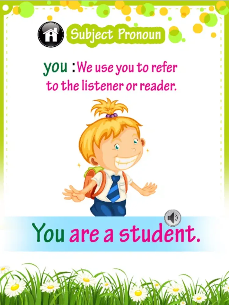 Ảnh chụp màn hình của Learn English Vocabulary - Pronoun : learning Education games for kids - free!! iPad 