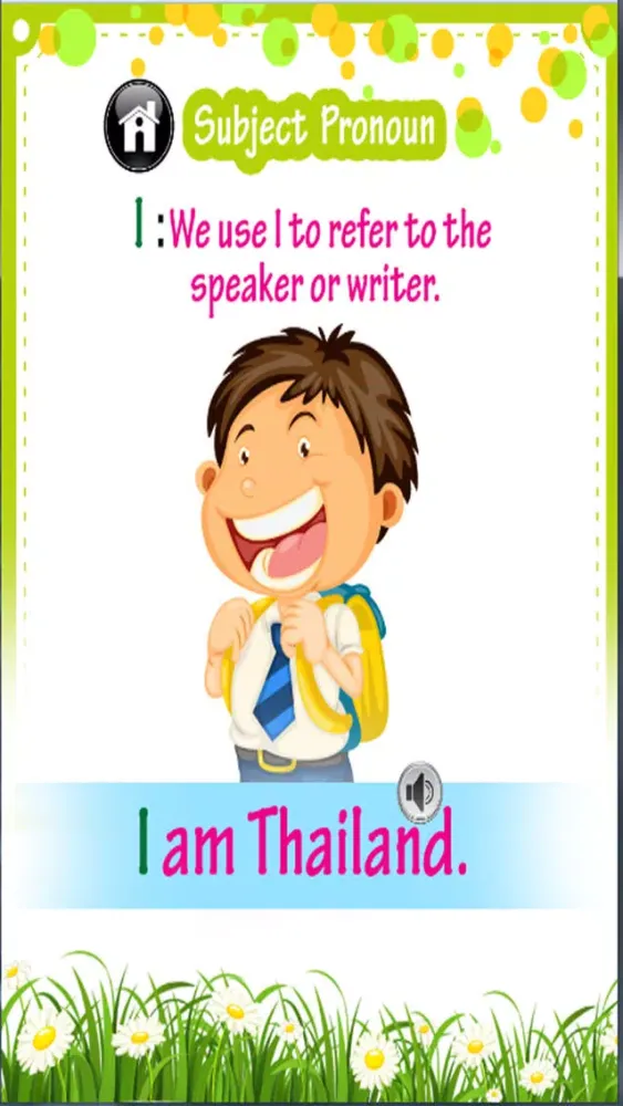 Ảnh chụp màn hình của Learn English Vocabulary - Pronoun : learning Education games for kids - free!!