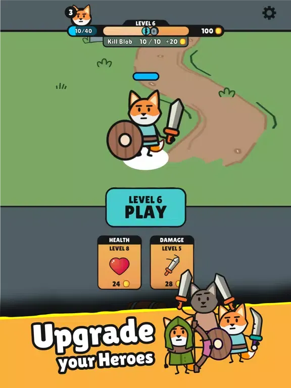 Legend of Hero Fox: Idle RPG iPad 应用截图