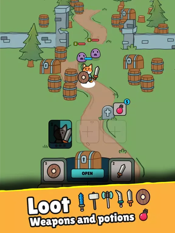 Legend of Hero Fox: Idle RPG iPad 应用截图