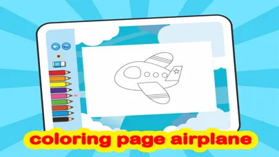 coloring page airplane creativity for kids Screenshots