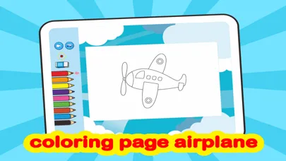 coloring page airplane creativity for kids Screenshots