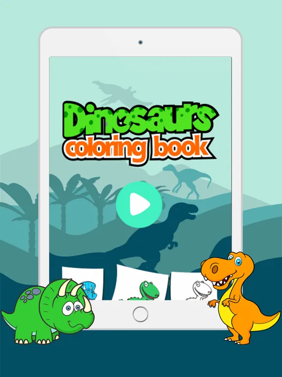coloring dinosaurs cute and easy drawings iPad  سکرین شاٹس