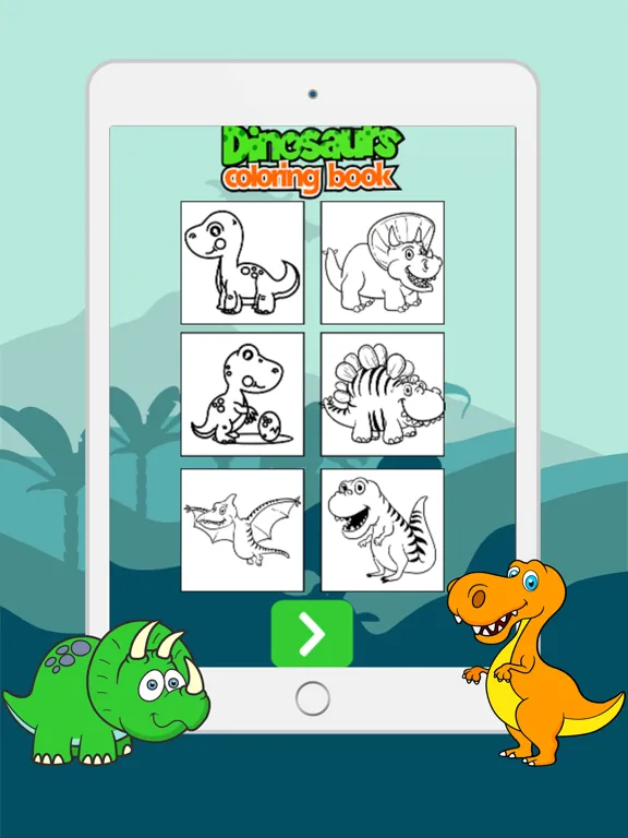 coloring dinosaurs cute and easy drawings iPad  سکرین شاٹس