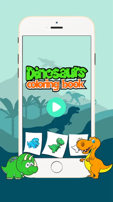 coloring dinosaurs cute and easy drawings سکرین شاٹس