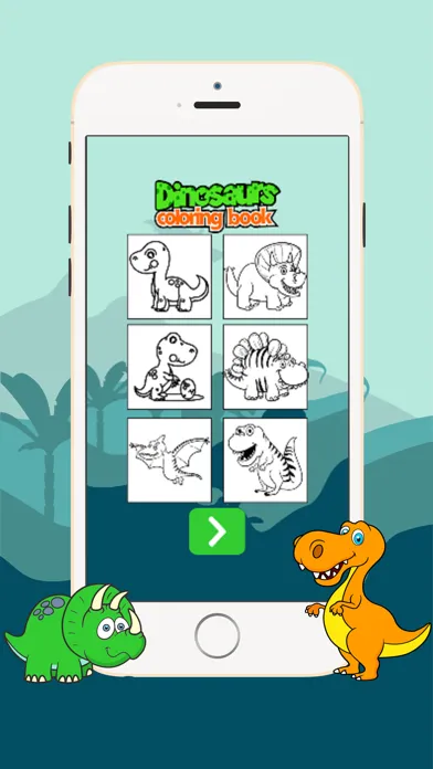 coloring dinosaurs cute and easy drawings سکرین شاٹس