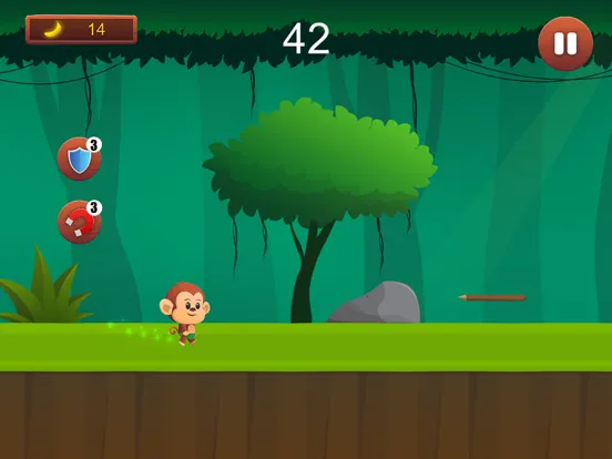 Tangkapan layar Monkey Run, Jump & Go Bananas! iPad 