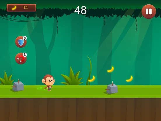 Tangkapan layar Monkey Run, Jump & Go Bananas! iPad 