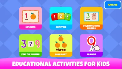 Tangkapan skrin Learn flashcards numbers 1-20