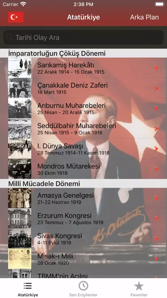 Ảnh chụp màn hình của Atatürkiye
