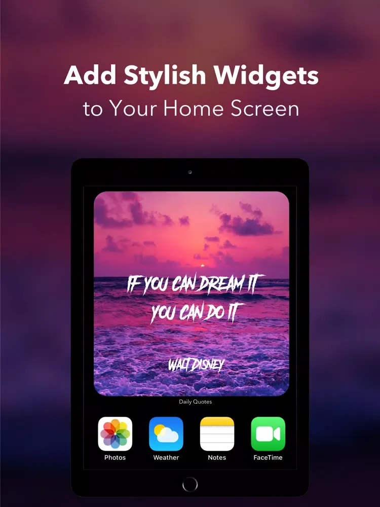 Ảnh chụp màn hình của Daily Quotes - Custom Widgets iPad 