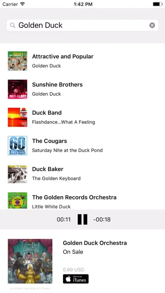 Tangkapan skrin iDiscoverer