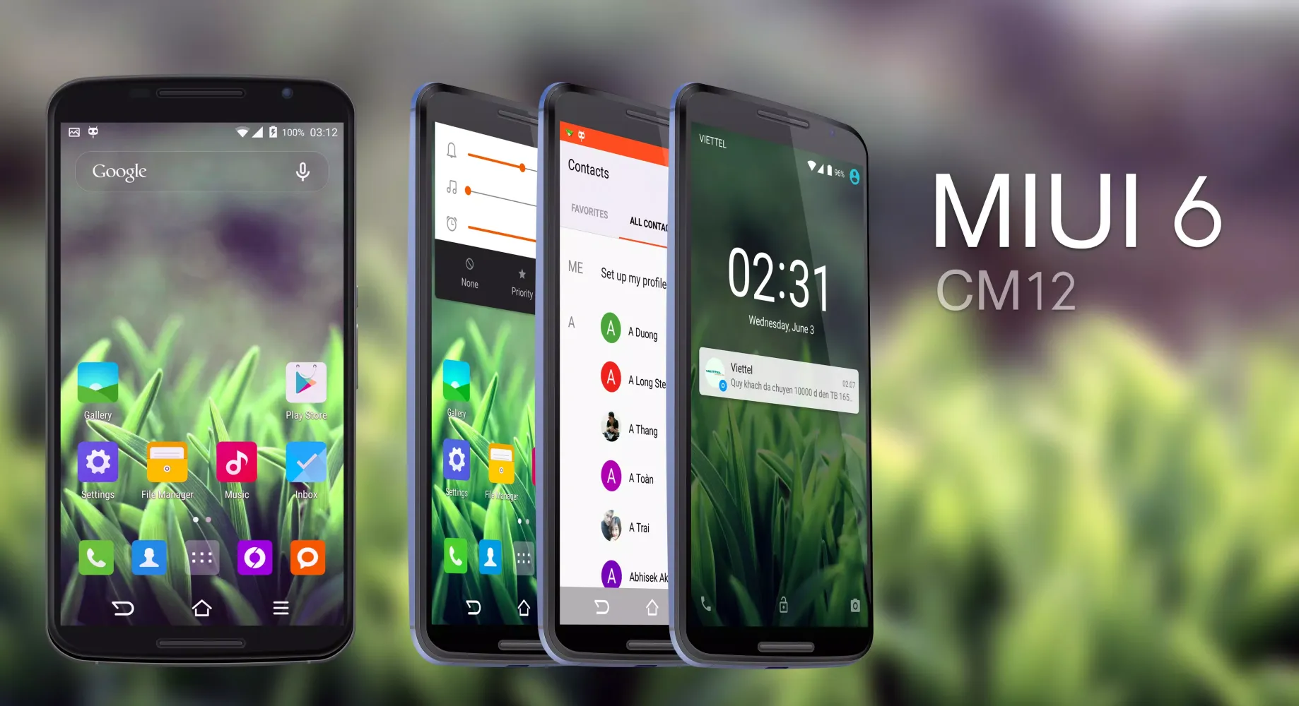 Capturas de tela do Miui6