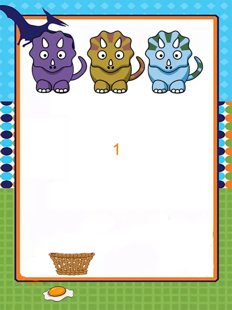 Ảnh chụp màn hình của Dinosaur Falling Eggs iPad 