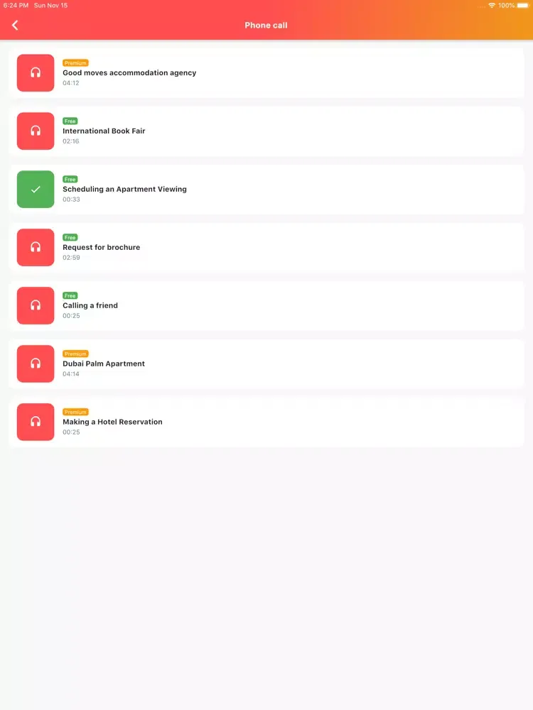 Tangkapan skrin Hi English - Listen and Speak iPad 
