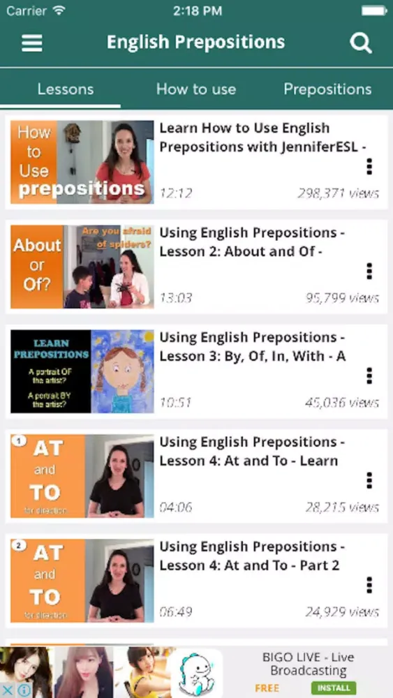 English Prepositions - How to use in grammar rules应用截图