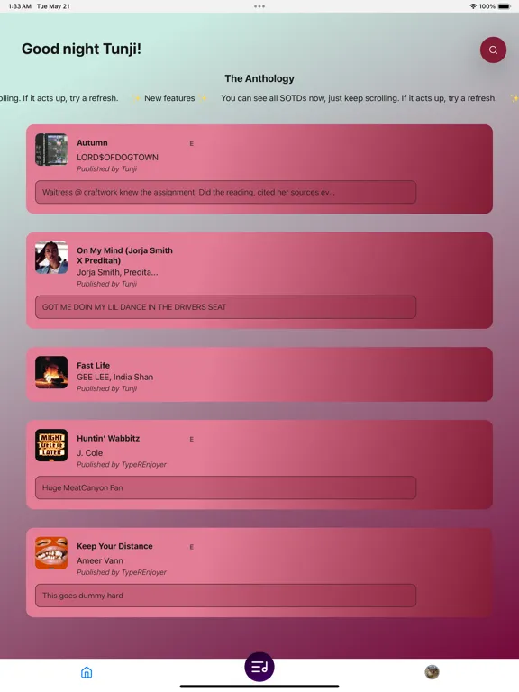 TwoTone - Music iPad  Screenshots
