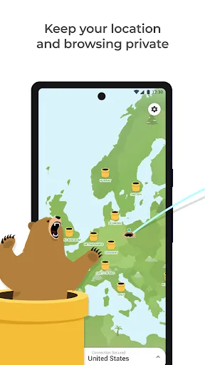 Captures d'écran de TunnelBear VPN