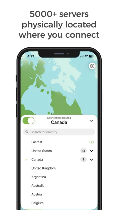 ภาพหน้าจอของ TunnelBear: Secure VPN & Wifi