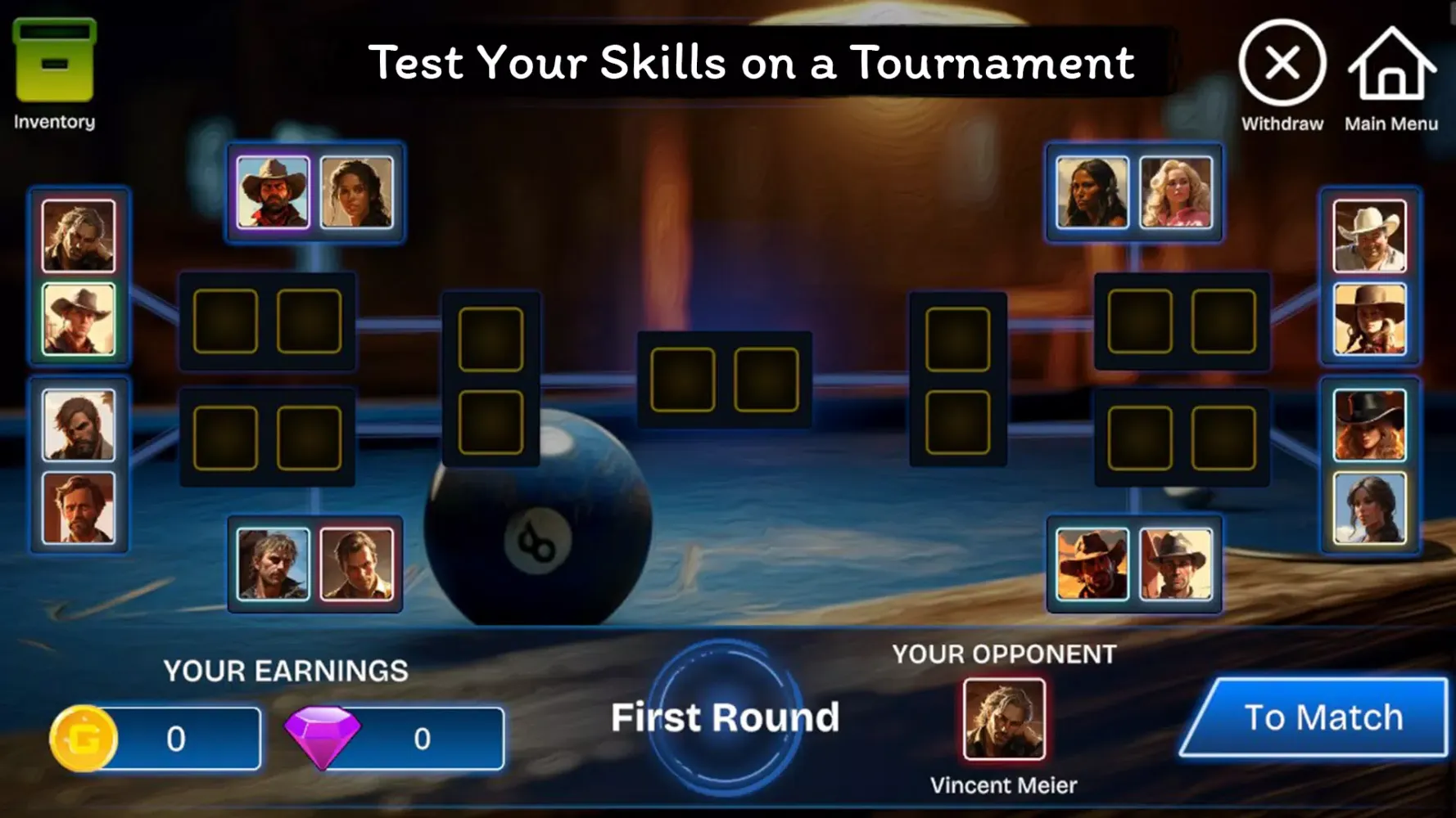 Screenshot di 8 Ball Pool - Saloon Billiard