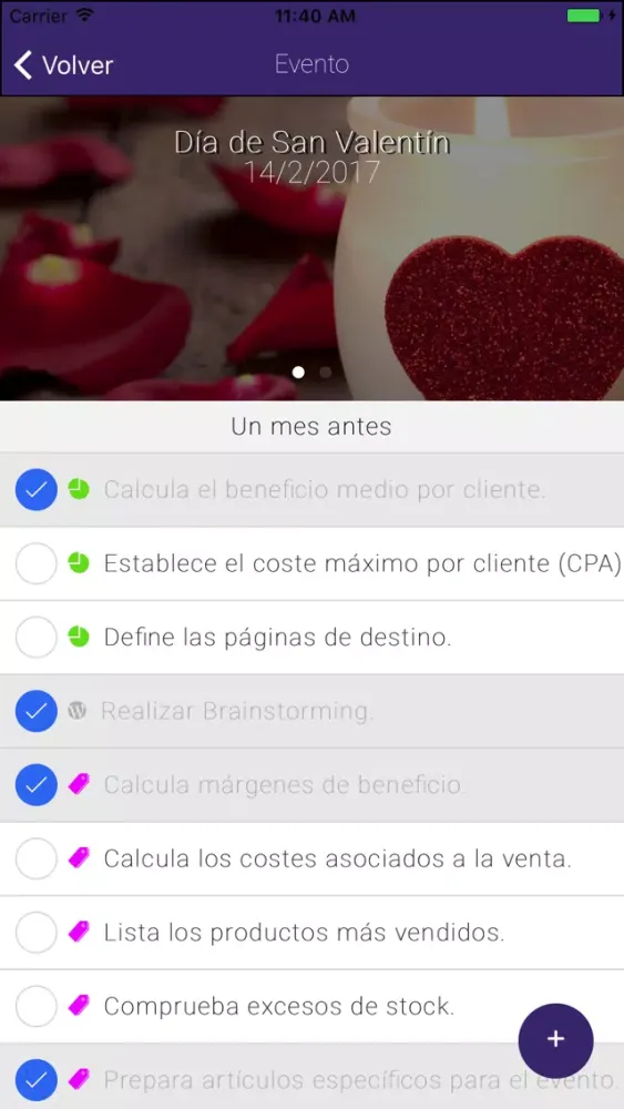 Tangkapan layar Calendario eCommerce