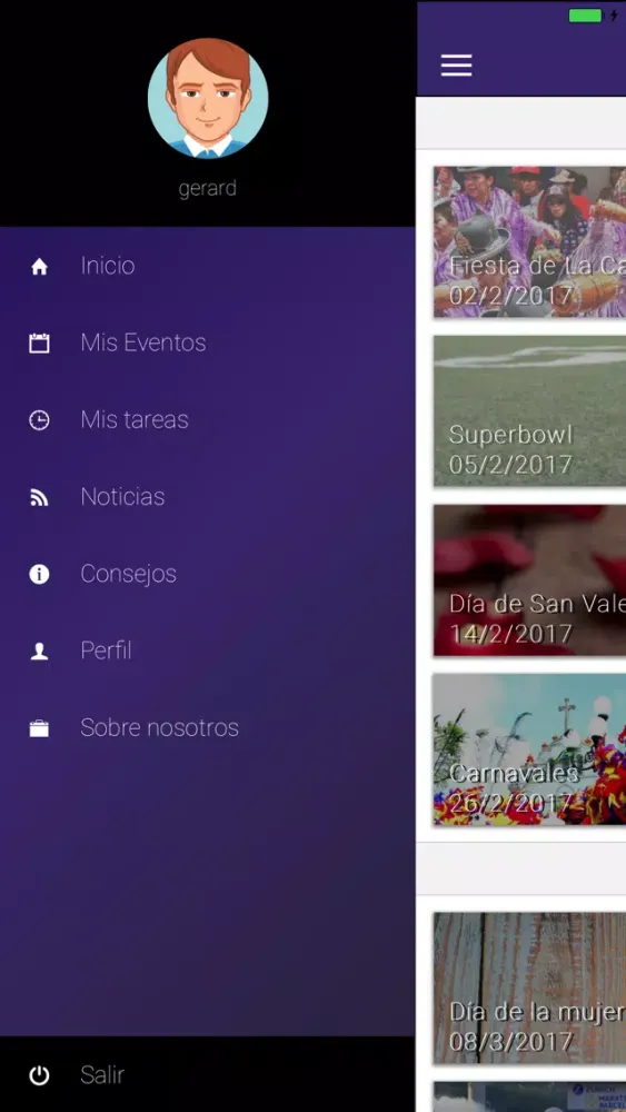 Tangkapan layar Calendario eCommerce