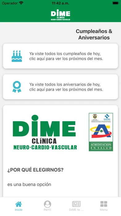 Conéctate con DIME Screenshots
