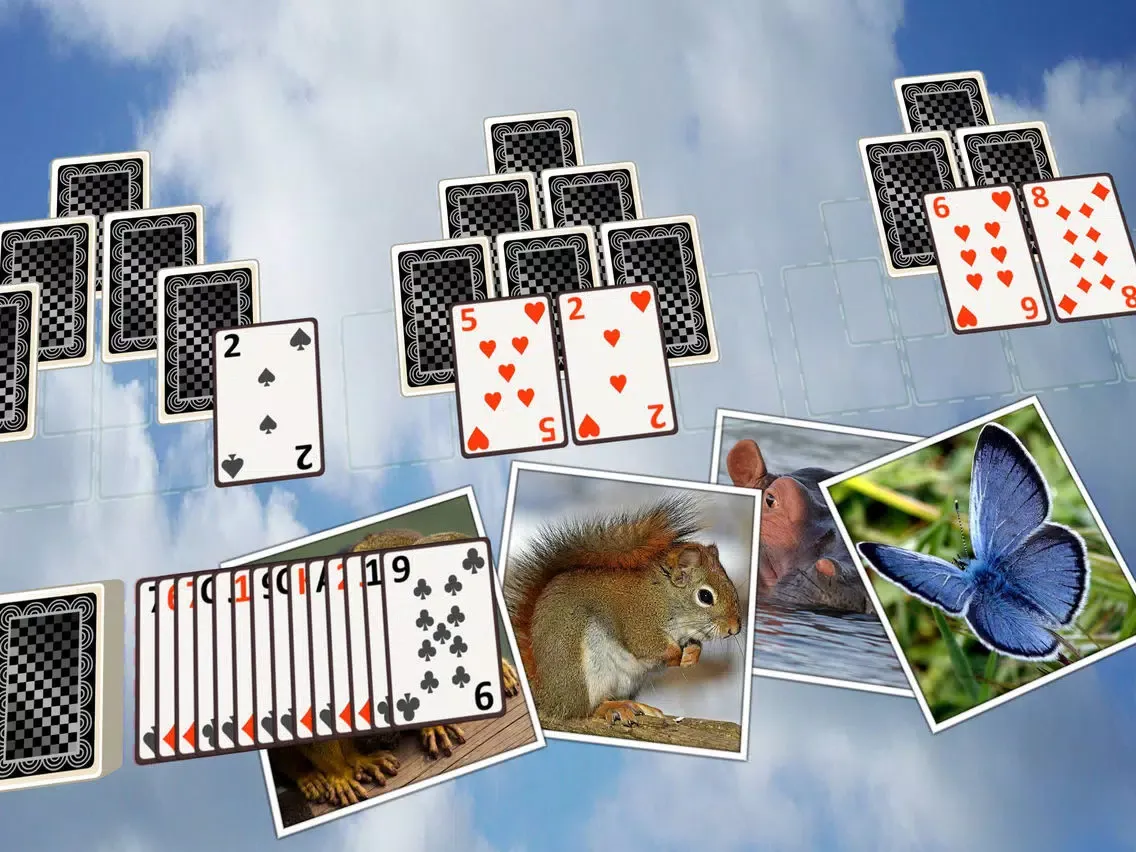 TriPeaks Wild Animals iPad 应用截图
