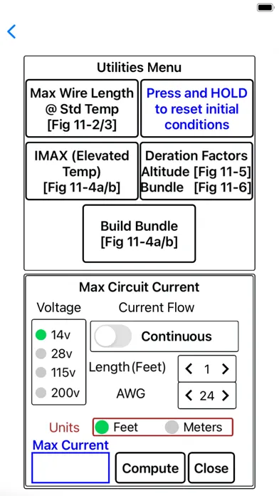 Wire (AWG) Calculator Screenshots