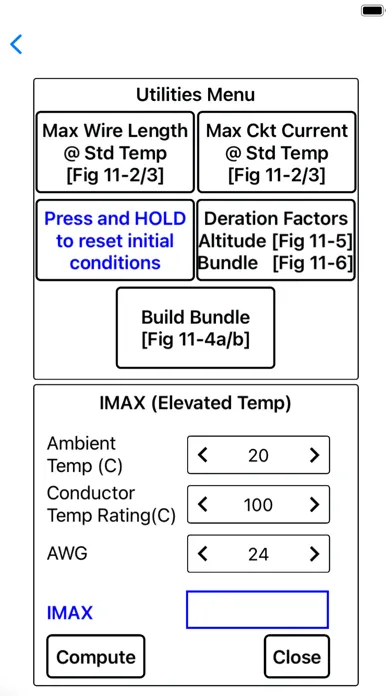 Wire (AWG) Calculator Screenshots