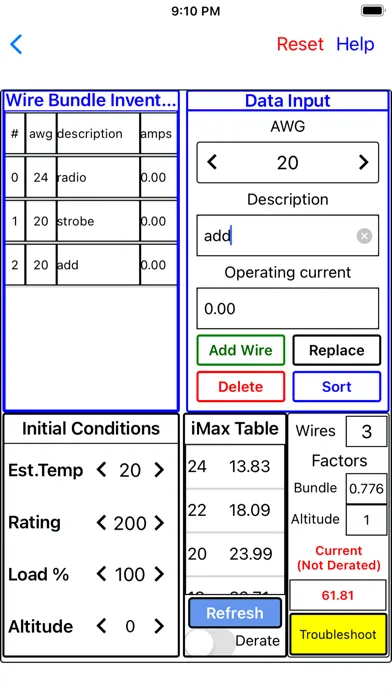 Wire (AWG) Calculator Screenshots