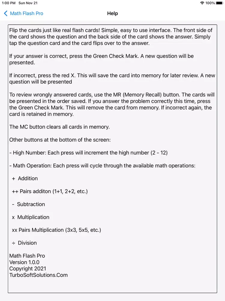 Screenshot di Math Flash Pro iPad