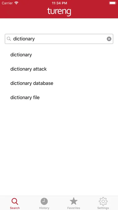 Capturas de tela do Tureng Dictionary