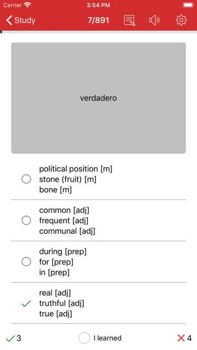 Capturas de pantalla de Spanish Vocabulary Notebook