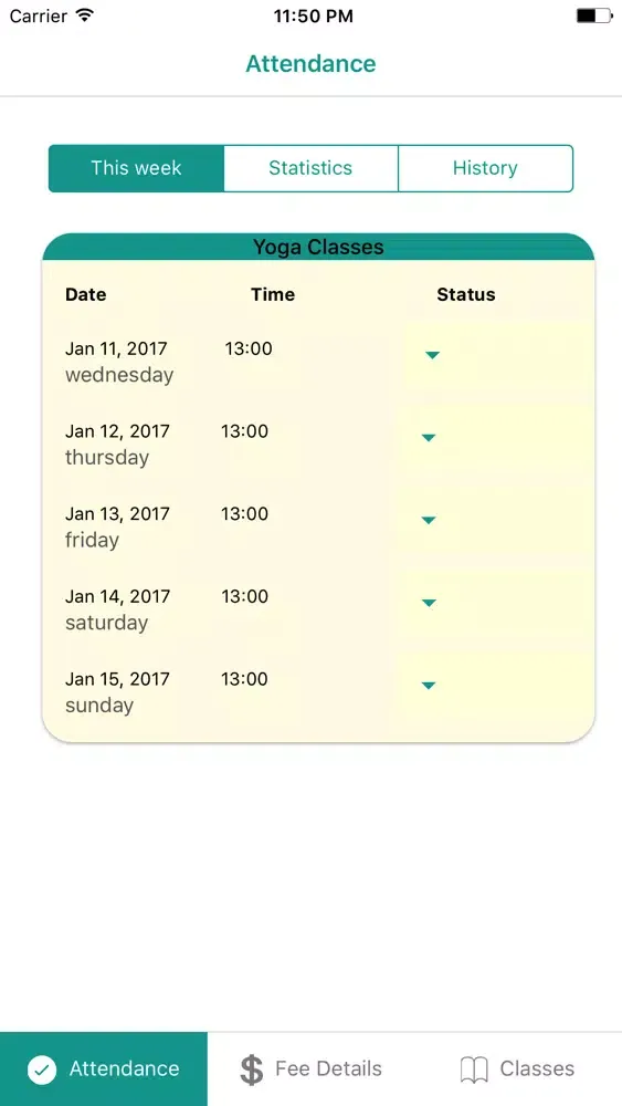 Class Fees Scheduler应用截图