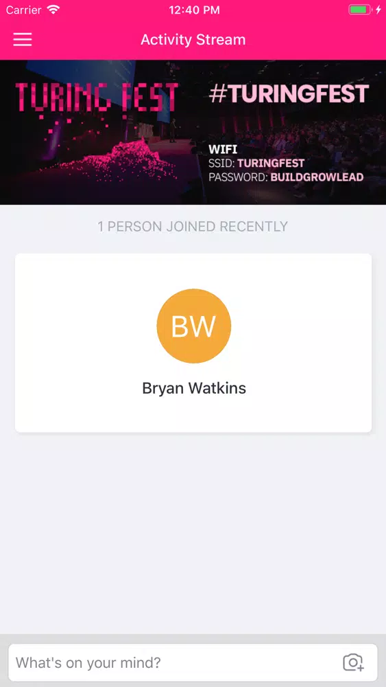 Screenshot di Turing Fest 2019
