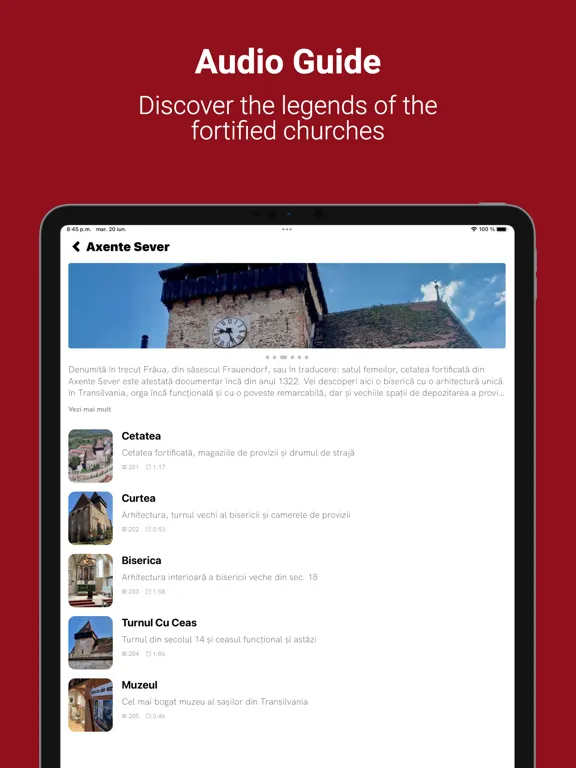 Zrzuty ekranu Transylvania Audio Guide iPad 