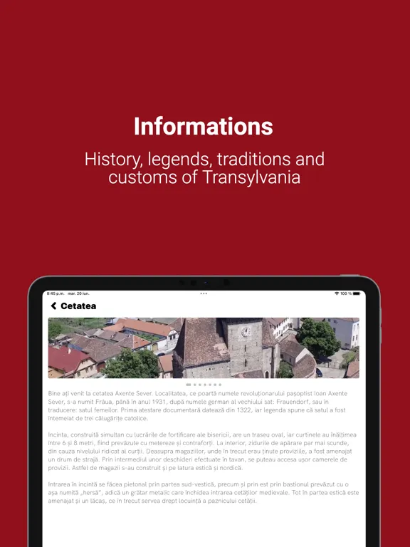 Zrzuty ekranu Transylvania Audio Guide iPad 