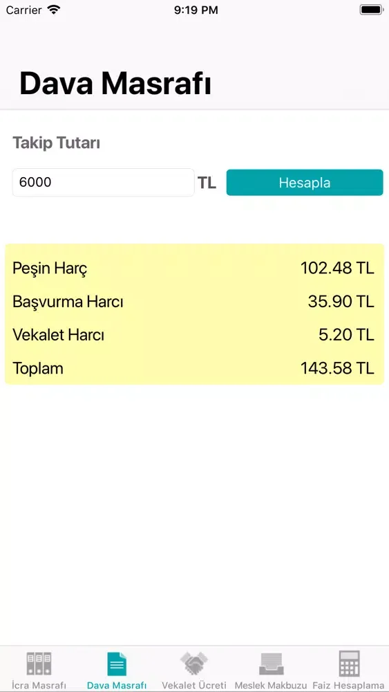 İcra Dosyası Hesaplama سکرین شاٹس