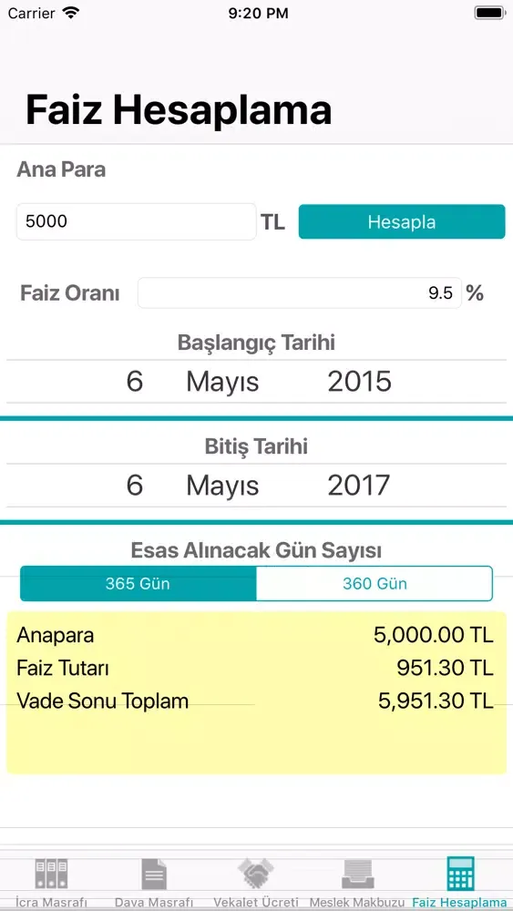 İcra Dosyası Hesaplama سکرین شاٹس