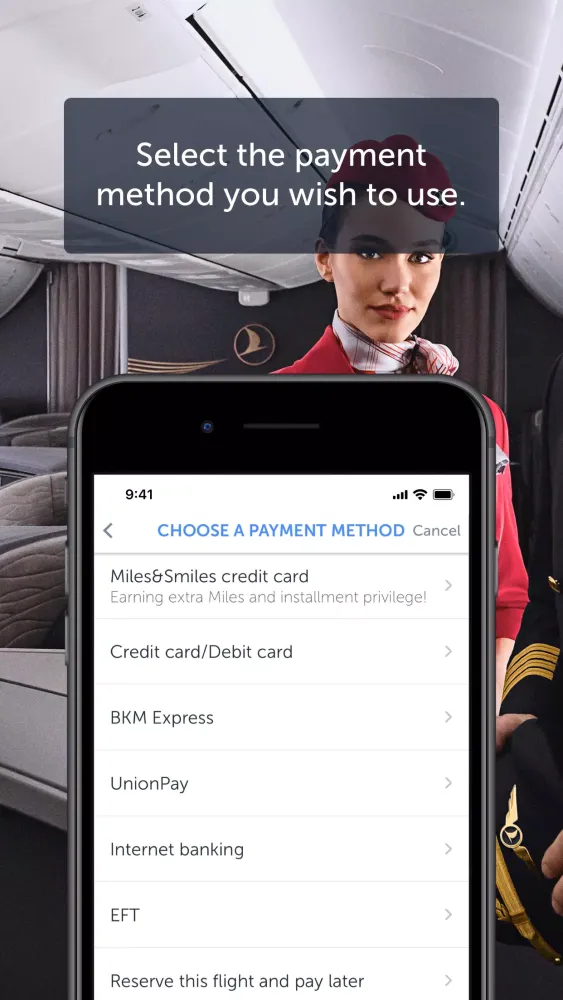 Ảnh chụp màn hình của Turkish Airlines